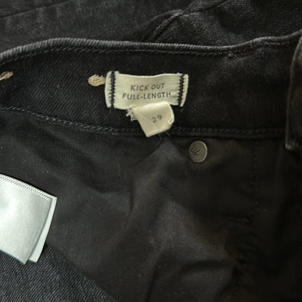 Madewell Kick Out Full Length Jeans Black - Picture 4 of 5